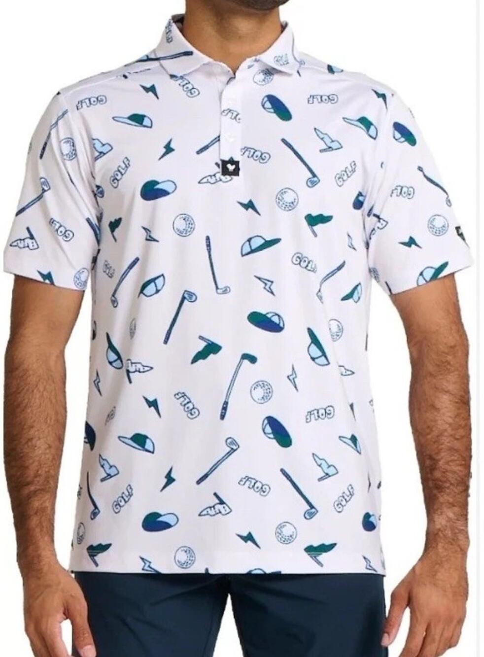 Bad Birdie Men’s Short Sleeve Yard Sale Golf Polo Shirt Size XXL 2XL